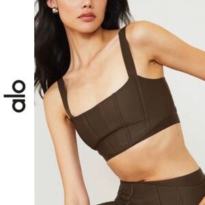 Alo Yoga | Airlift Corset Bra Expresso BROWN | XS